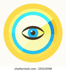 Data analysis eye concept icon colorful design illustration
