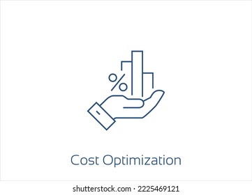 Data analysis, Financial growth and economy, Finance Hand, Cost optimisation, business optimisation, optimisation Vector Icon Design- Editable Stroke