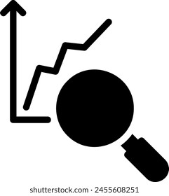 data analysis glyph icon illustration vector