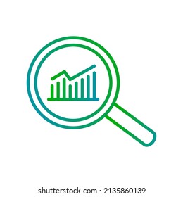 data analysis gradient icon looking for data
