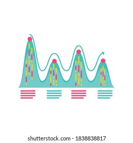 gráfico de análisis de datos informe de planificación empresarial financiera ilustración detallada del vector