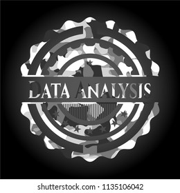 Data Analysis grey camouflage emblem