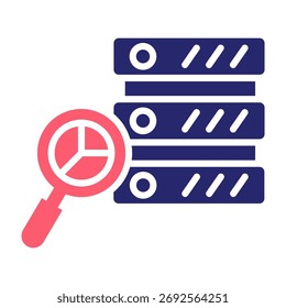 Data Analysis Icon Color Fill Style Vector Illustration