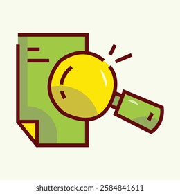 Data Analysis Icon Design in Color Style