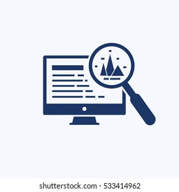 Data analysis icon design,clean vector