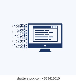 Data analysis icon design,clean vector