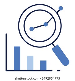 Data Analysis Icon with Editable Stroke for Analytics and Business Intelligence