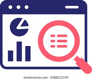 Data Analysis Icon Fill Vector Illustration