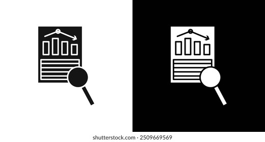 data analysis icon Flat vector set outline