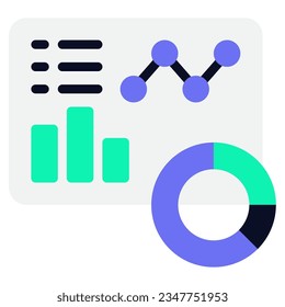 Data Analysis Icon illustration, for uiux, infographic, etc