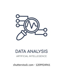 Data analysis icon. Data analysis linear symbol design from Artificial Intellegence collection.
