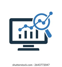 Data Analysis Icon Mixed Vector Illustration