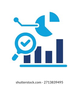 Data Analysis Icon Mixed Vector Illustration