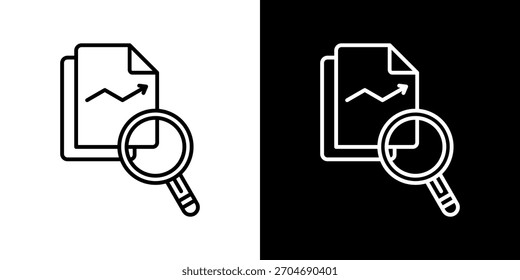 Datenanalyse-Symbol in schwarz-weißem Umriss, Vektorgrafik