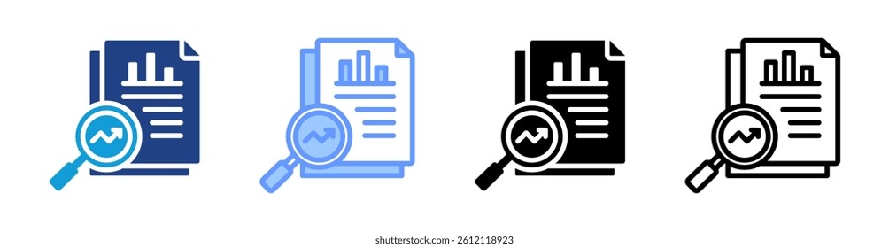 Data Analysis icon set multiple style collection