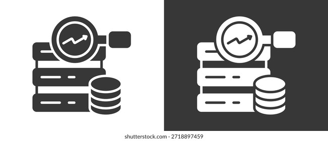 Conjunto de iconos de análisis de datos Colección de estilos múltiples