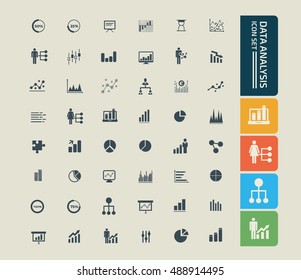 
Data analysis icon set,vector