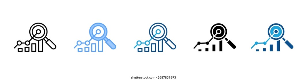Data Analysis icon sheet multiple style collection