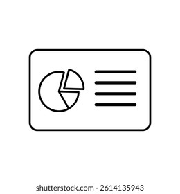 data analysis icon, simple flat style, illustration, logo sign symbol pictogram template, for ui or ux isolated on white for mobile app, editable