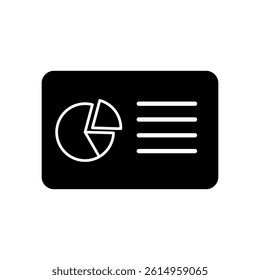 data analysis icon, simple flat style, illustration, logo sign symbol pictogram template, for ui or ux isolated on white for mobile app, editable