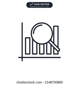 data analysis icon symbol template for graphic and web design collection logo vector illustration