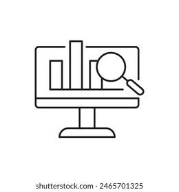 Data analysis icon, template for graphic and web design. vector illustration