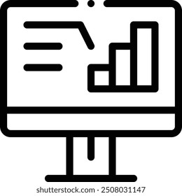 data analysis icon. Thin Linear Style Design Isolated On White Background