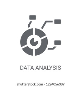 Data analysis icon. Trendy Data analysis logo concept on white background from Artificial Intelligence collection. Suitable for use on web apps, mobile apps and print media.
