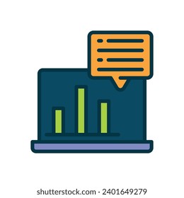 data analysis icon. vector filled color icon for your website, mobile, presentation, and logo design.