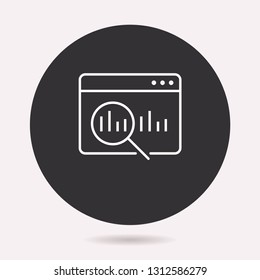 Data analysis icon. Vector illustration isolated. Simple pictogram for graphic and web design.