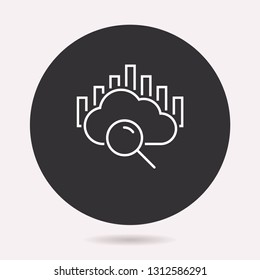 Data analysis icon. Vector illustration isolated. Simple pictogram for graphic and web design.