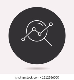 Data analysis icon. Vector illustration isolated. Simple pictogram for graphic and web design.