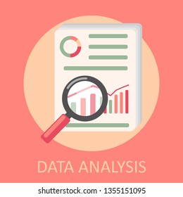 Data Analysis Icon Vector Illustration Flat Stock Vector (Royalty Free ...