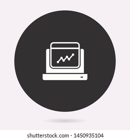 Data analysis icon. Vector illustration isolated. Simple pictogram for graphic and web design.