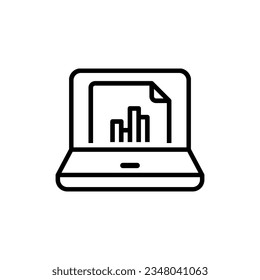 Data analysis icon vector. Data science illustration sign. Analytics symbol. Trading logo.