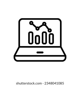 Data analysis icon vector. Data science illustration sign. Analytics symbol. Trading logo.