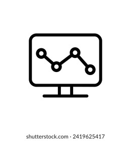 Data analysis icon vector. Data science illustration sign. Analytics symbol. Trading logo.