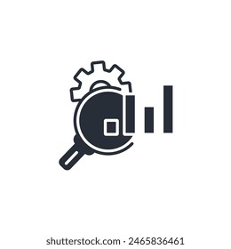 Data analysis icon. vector.Editable stroke.linear style sign for use web design,logo.Symbol illustration.