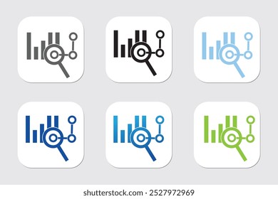 ícones de análise de dados com vários estilos de design, ícones de pesquisa, Business analysis icon vetor 