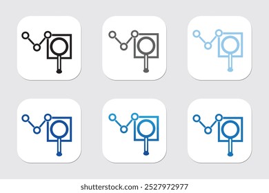 ícones de análise de dados com vários estilos de design, ícones de pesquisa, Business analysis icon vetor 