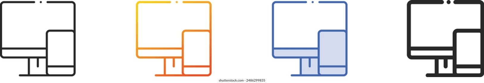 data analysis icon.Thin Linear, Gradient, Blue Stroke and bold Style Design Isolated On White Background