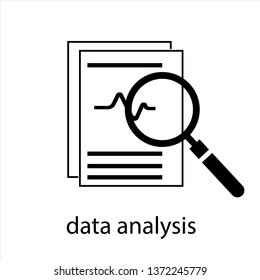 data analysis icon,vector best flat line icon.