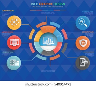 
Data analysis info graphic design on clean background,vector