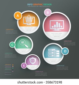 Data analysis info graphic design.clean vector