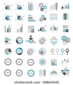 Data analysis and info graphic elements design on white background,clean vector