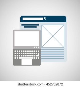 data analysis information report icon, vector illustration