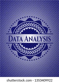 Data Analysis jean or denim emblem or badge background