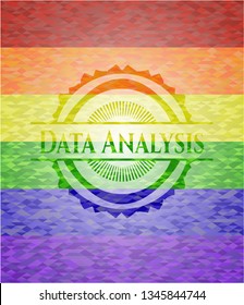 Data Analysis lgbt colors emblem 