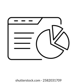 Data Analysis Line Icon. Database Big data Analytics Server Infographic Pictograms Security Digitalization Processing Editable Stroke Vector Icon