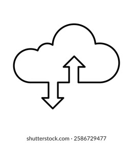 Data Analysis Line Icon. Database Big data Analytics Server Infographic Pictograms Security Digitalization Processing Editable Stroke Vector Icon